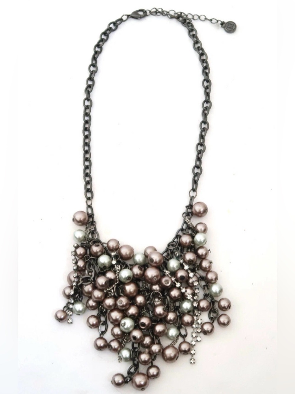 Vera Wang Pearl Cluster Statement Necklace - Picture 2 of 4